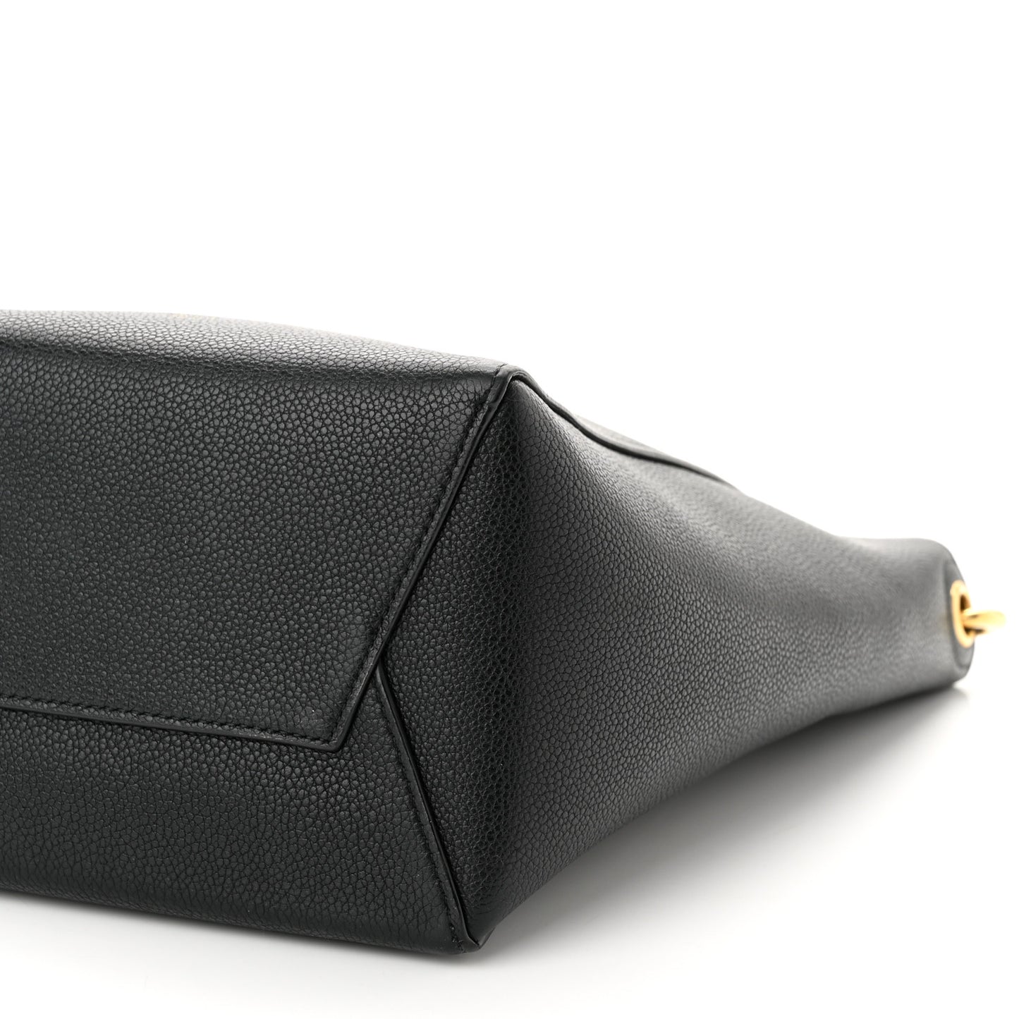 Soft Grained Calfskin Small Sangle Bucket Bag Black