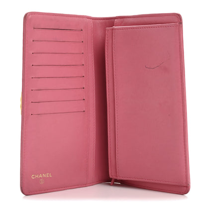 Chanel Lambskin Quilted Boy Yen Wallet Pink 5 of 17