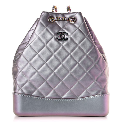 Chanel Iridescent Lambskin Calfskin Quilted Gabrielle Backpack Light Purple 1 of 7