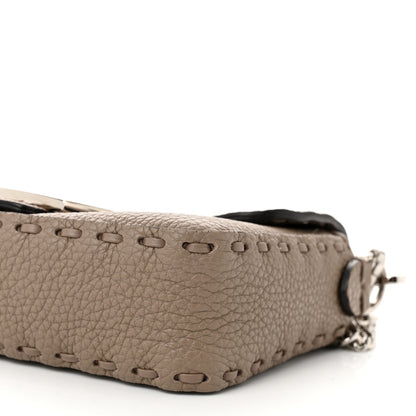 Fendi Cuoio Roma Sellerissima Nappa Sintetica Tape Stitch Mini Baguette Corda 9 of 10