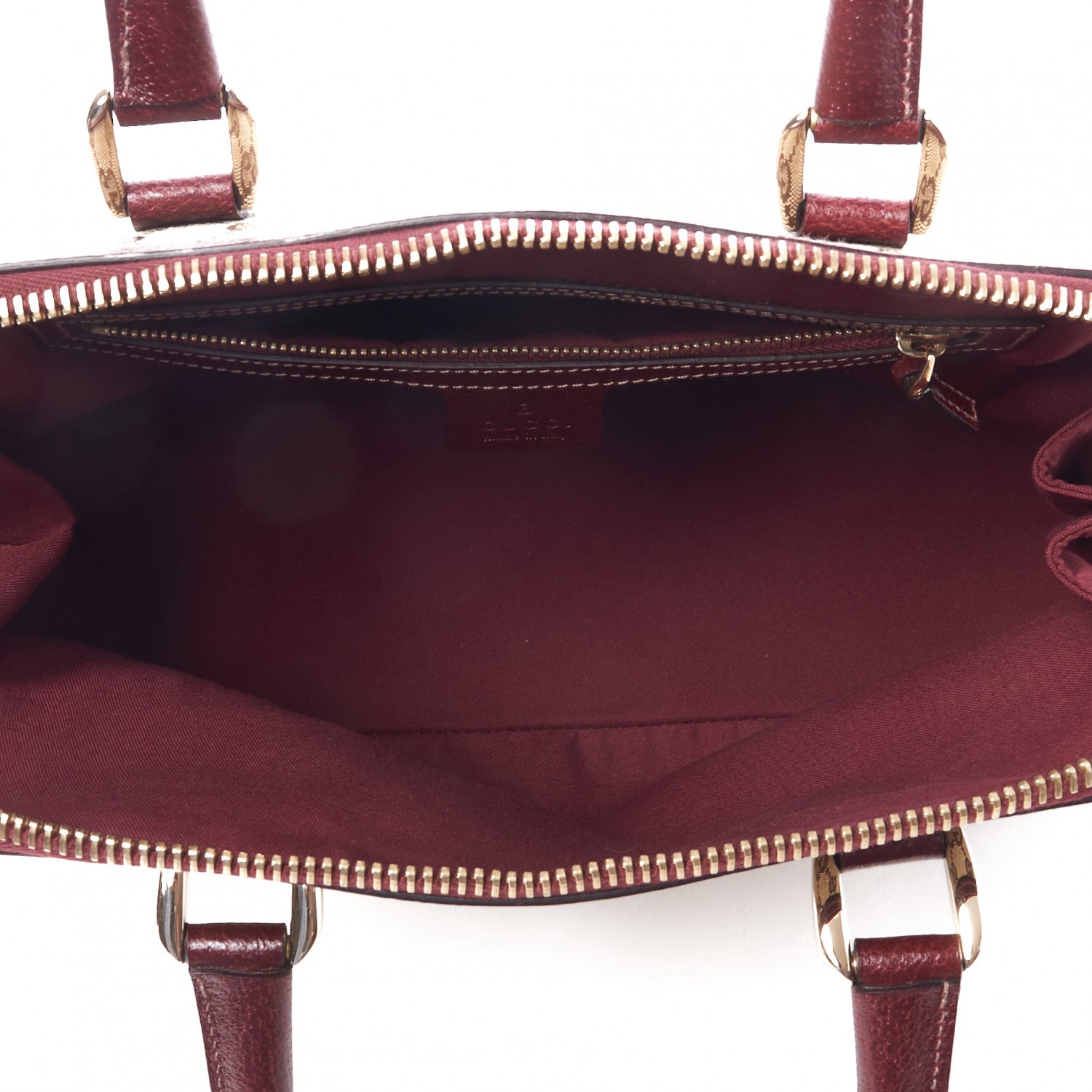 Gucci FF Monogram Medium Horsebit Nail Dome Bag Burgundy 6 of 8