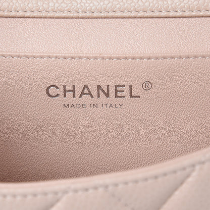 Chanel Caviar Quilted Clutch With Chain Flap Light Pink 14 of 17