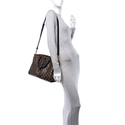 Louis Vuitton Damier Ebene Odeon Tote MM Black 2 of 9