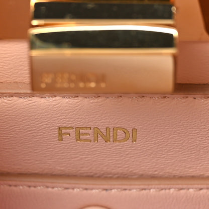 Fendi Vitello King Luxor Shiny Nappa Medium Peekaboo I SEE U East West Satchel Brandy Light Rose 7 of 9
