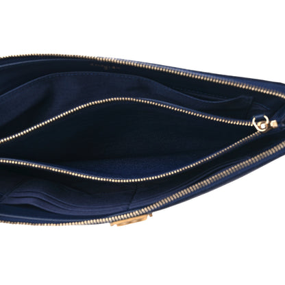 Chanel Caviar Quilted Small Zipped Boy Pouch Navy 5 of 10