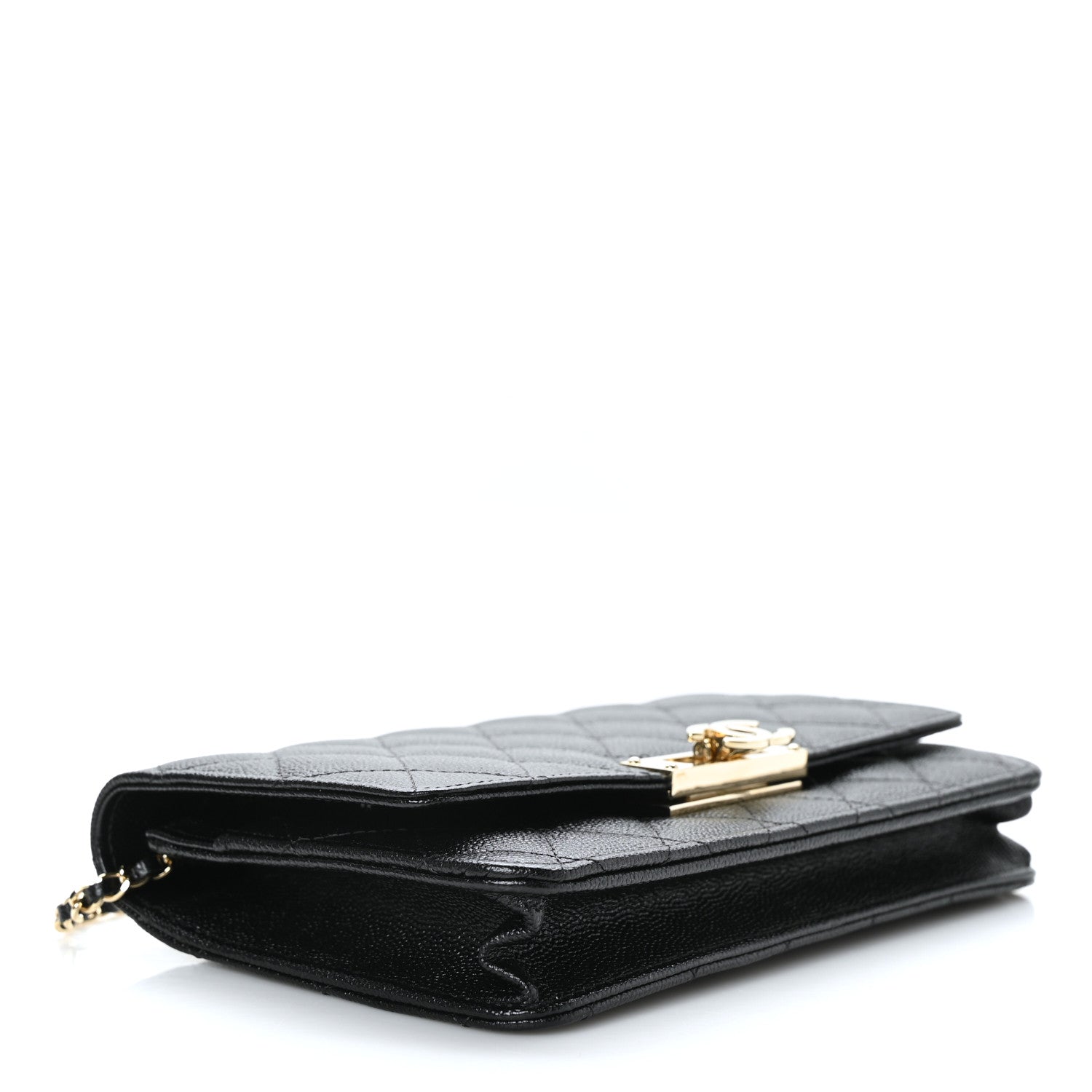 Chanel Caviar Quilted Golden Class Wallet On Chain WOC Black 4 of 10