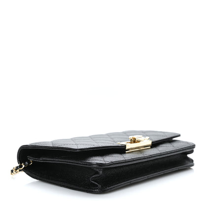 Chanel Caviar Quilted Golden Class Wallet On Chain WOC Black 4 of 10