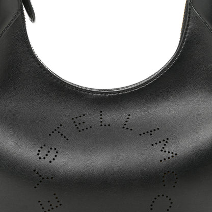 Stella McCartney Eco Alter Nappa Perforated Logo Small Hobo Black 8 of 13