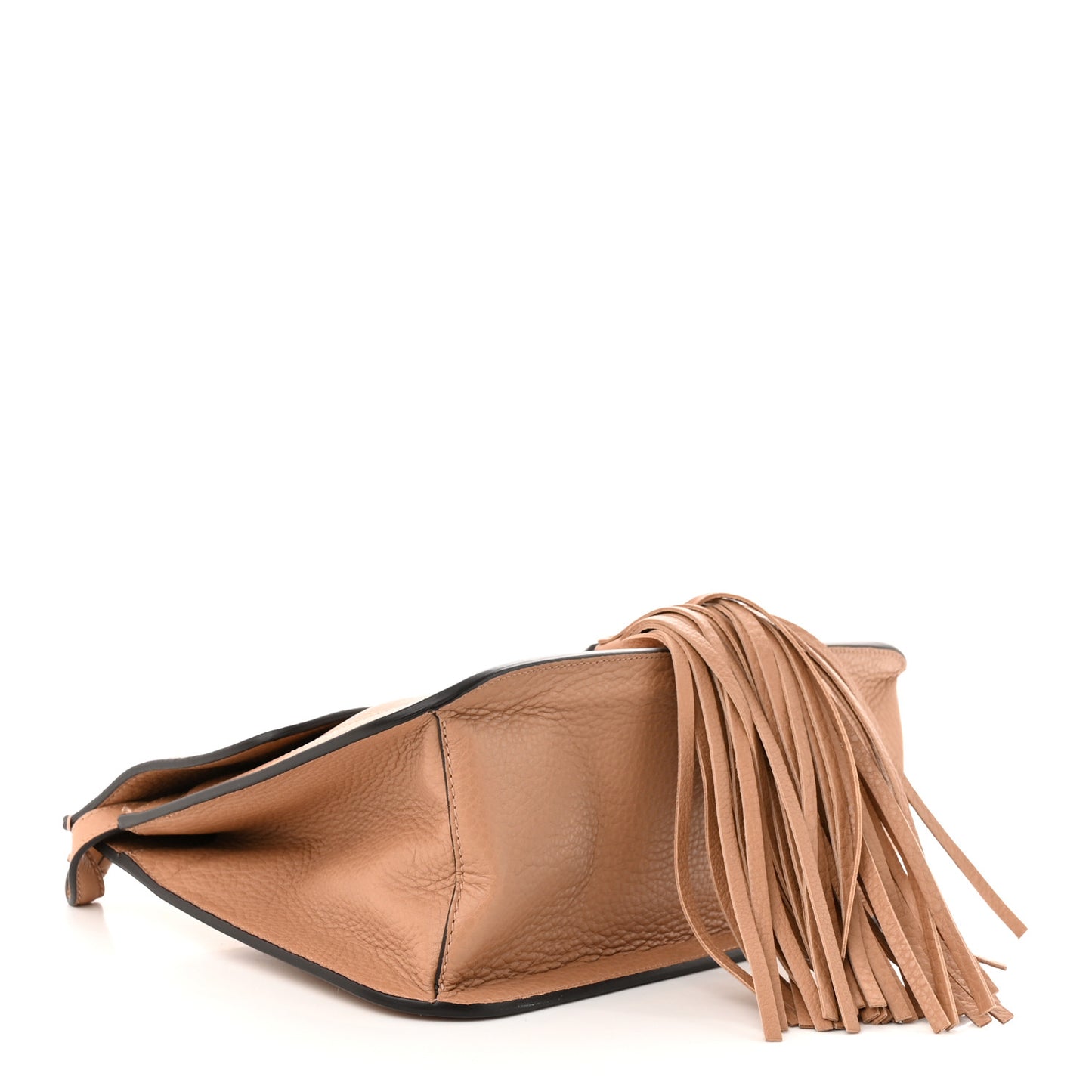 Cellarius Calfskin Medium Bamboo Daily Flap Shoulder Bag Camelia