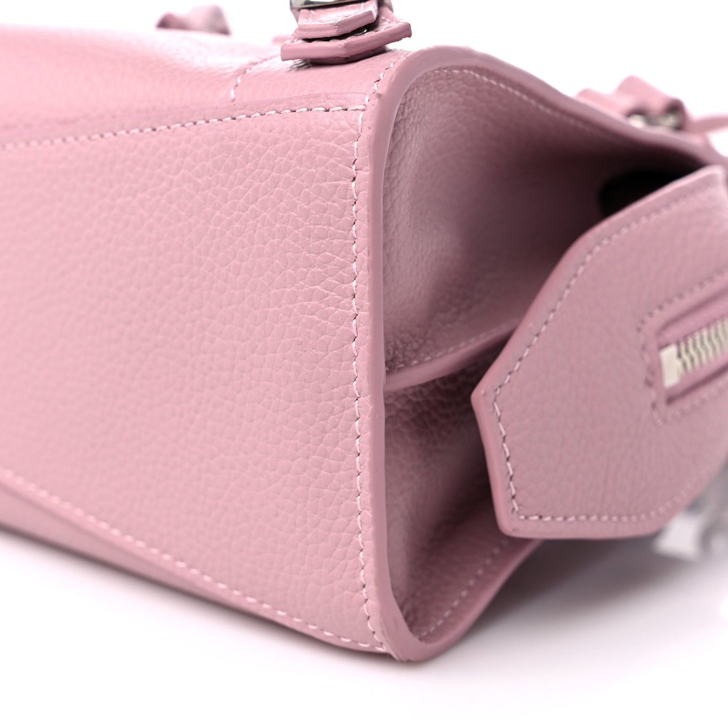Grained Calfskin Neo Classic Silver Hardware Mini City Powder Pink