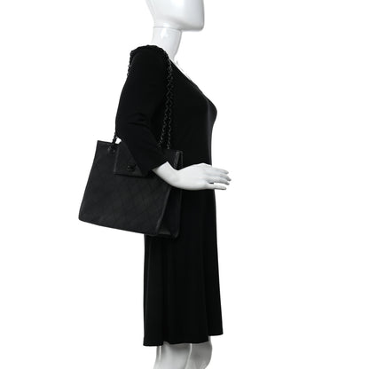 Chanel Caviar Diamond Stitched Tote So Black 2 of 19