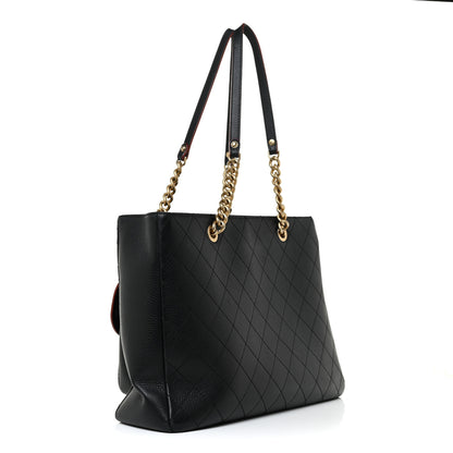 Chanel Calfskin Stitched Archi Chic Large Tote Black 3 of 17