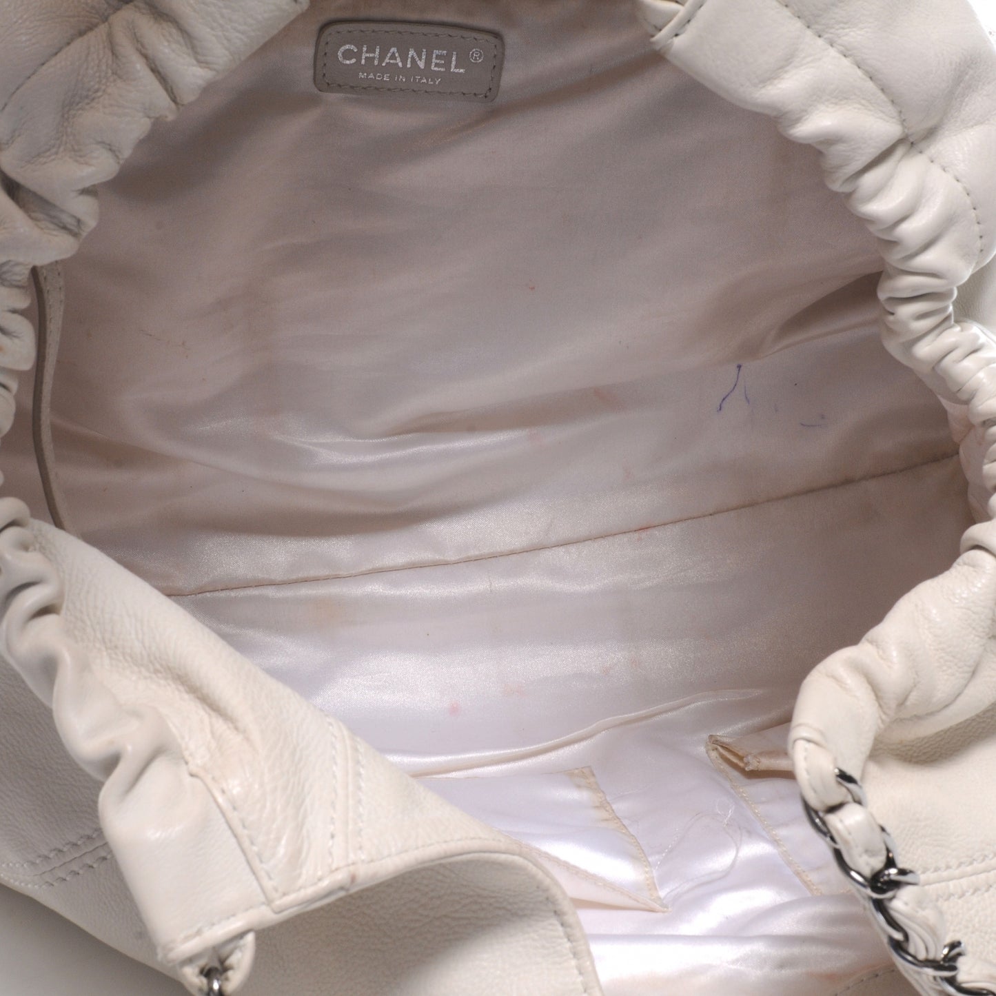 Leather Baby Coco Cabas White