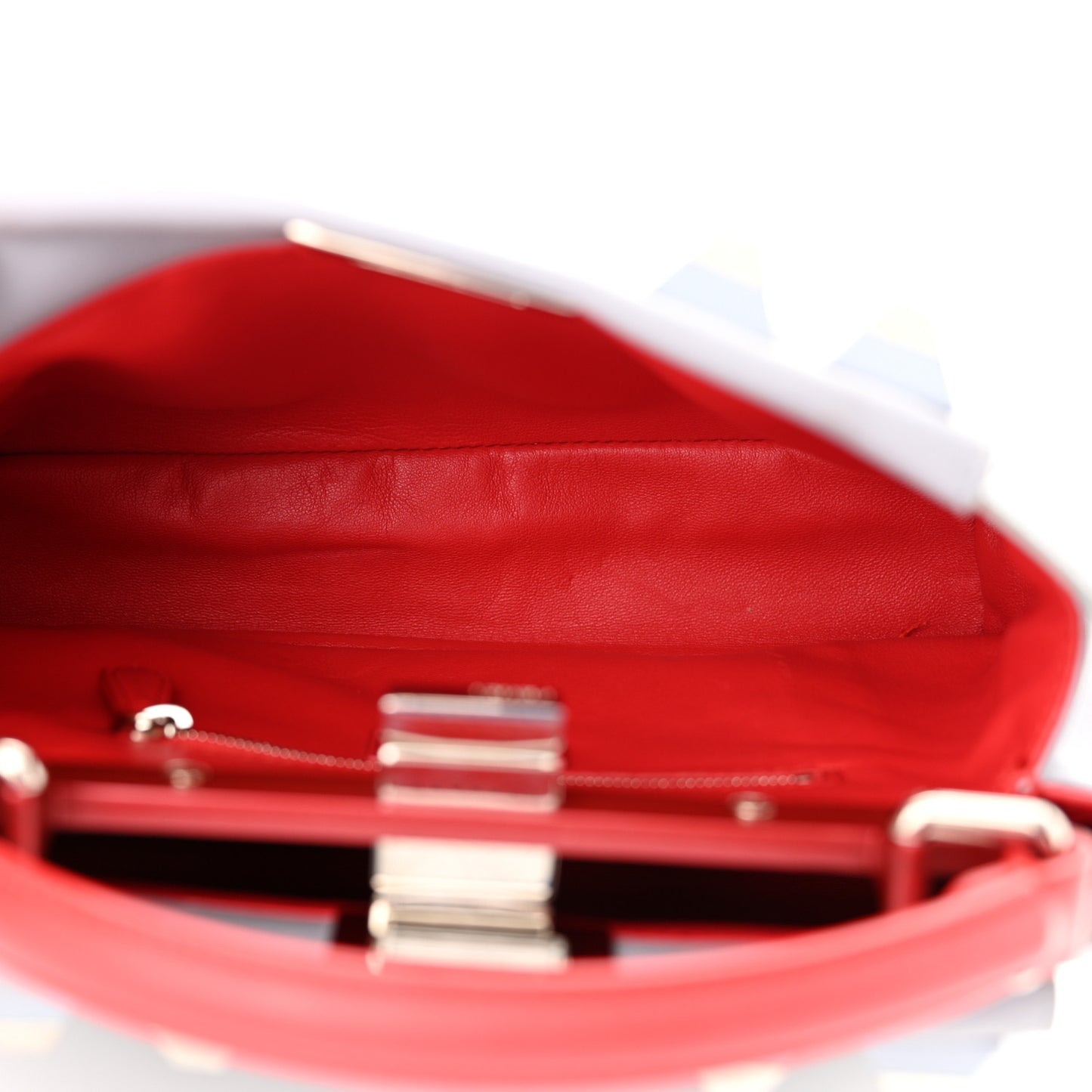Nappa Studded Mini Peekaboo Iconic Satchel Grey Multicolor