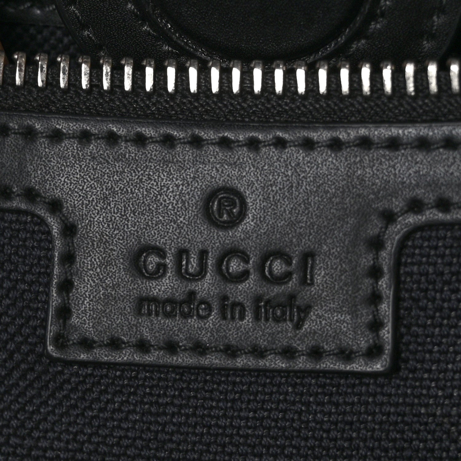 Gucci Soft GG Supreme Monogram Appia Calfskin Web Vertical Tote Black 6 of 10