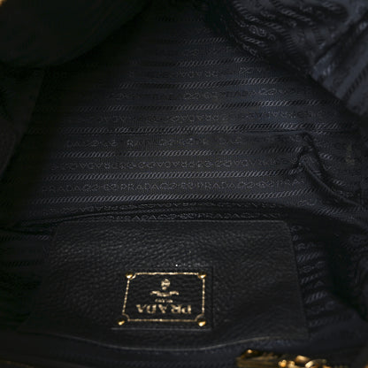 Prada Vitello Daino Bauletto Black 5 of 10