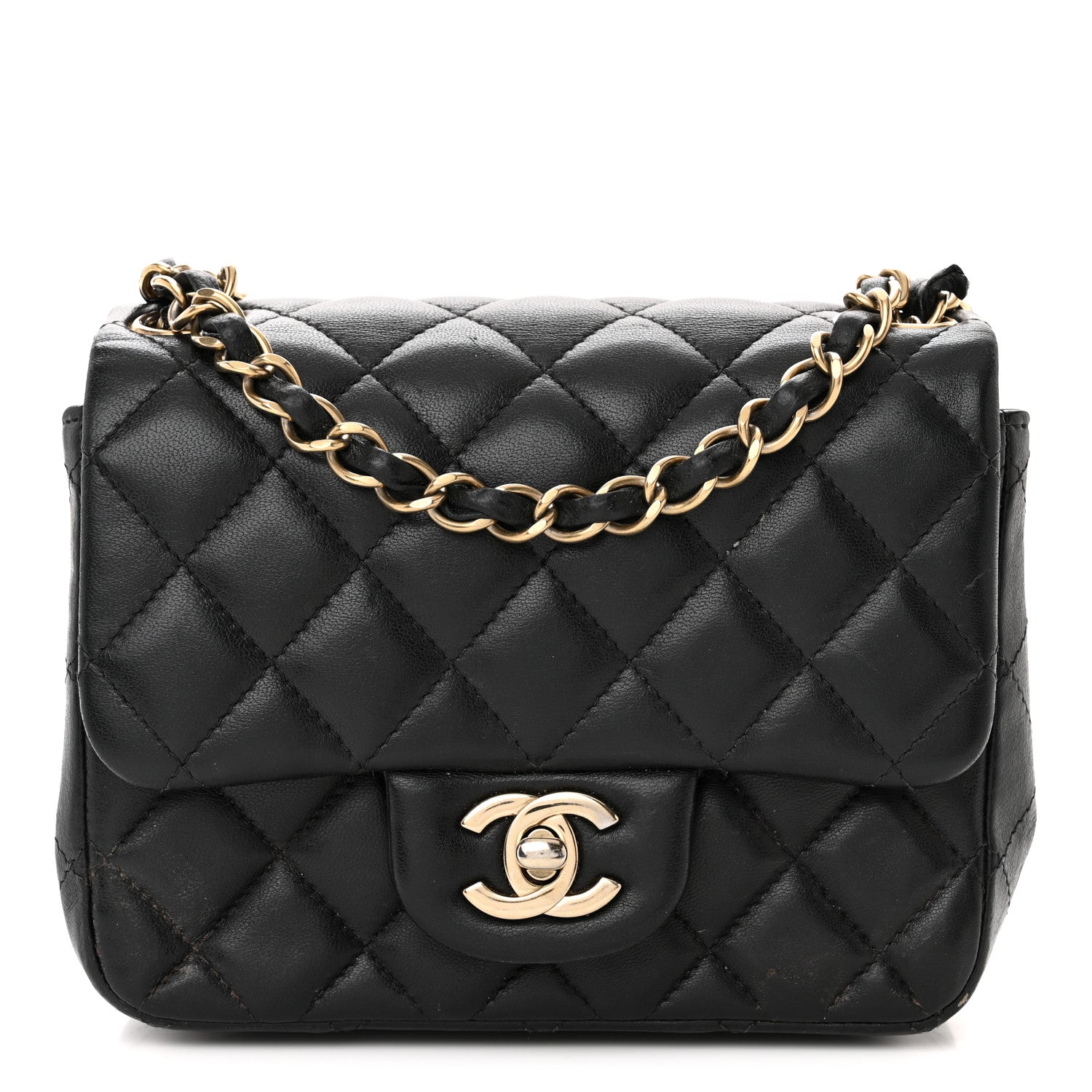 Chanel Lambskin Quilted Mini Square Flap Black 1 of 20