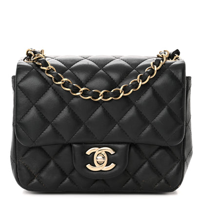 Chanel Lambskin Quilted Mini Square Flap Black 1 of 20