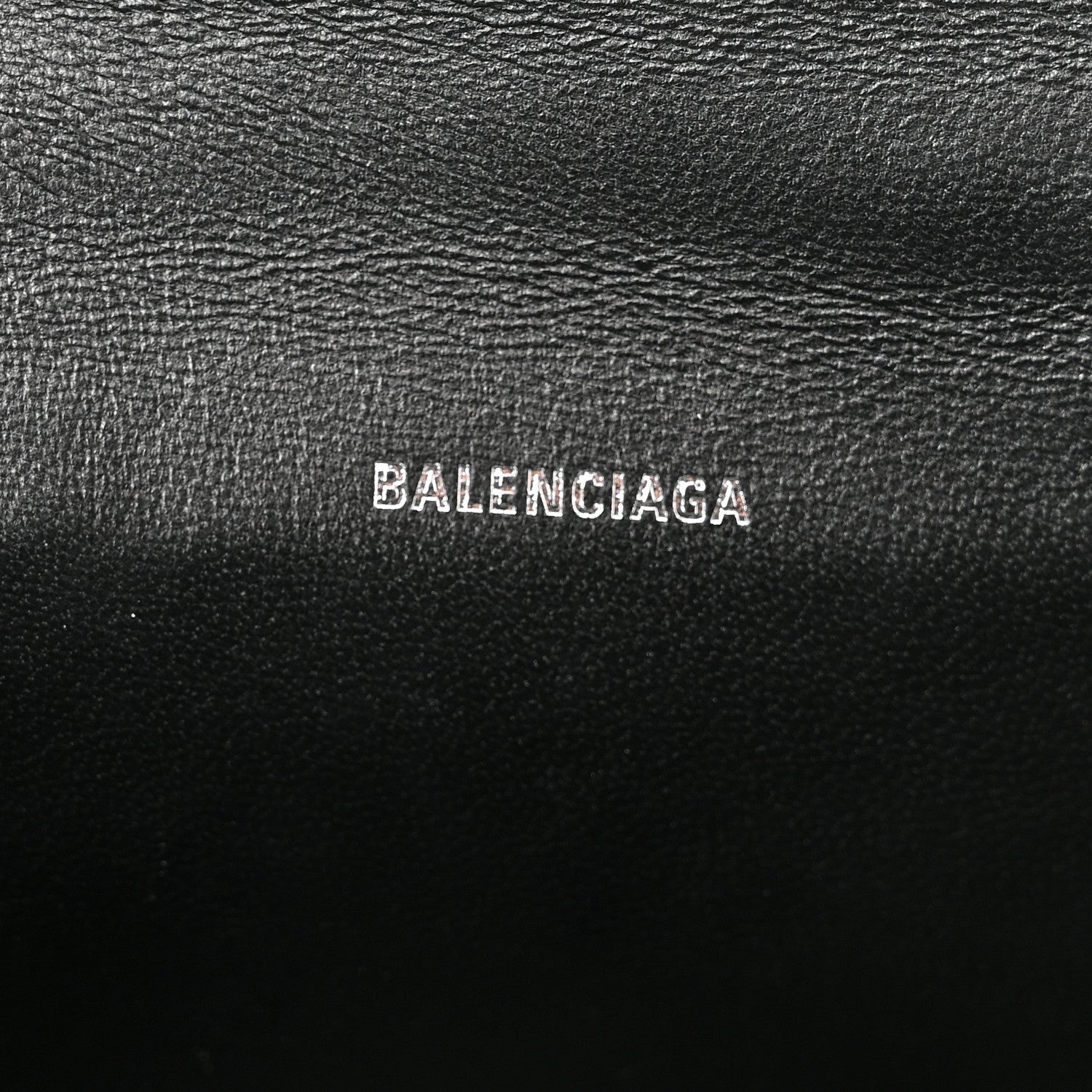 Balenciaga Shiny Calfskin Monochrome Crocodile Embossed Hourglass Top Handle Bag XS Black 6 of 10