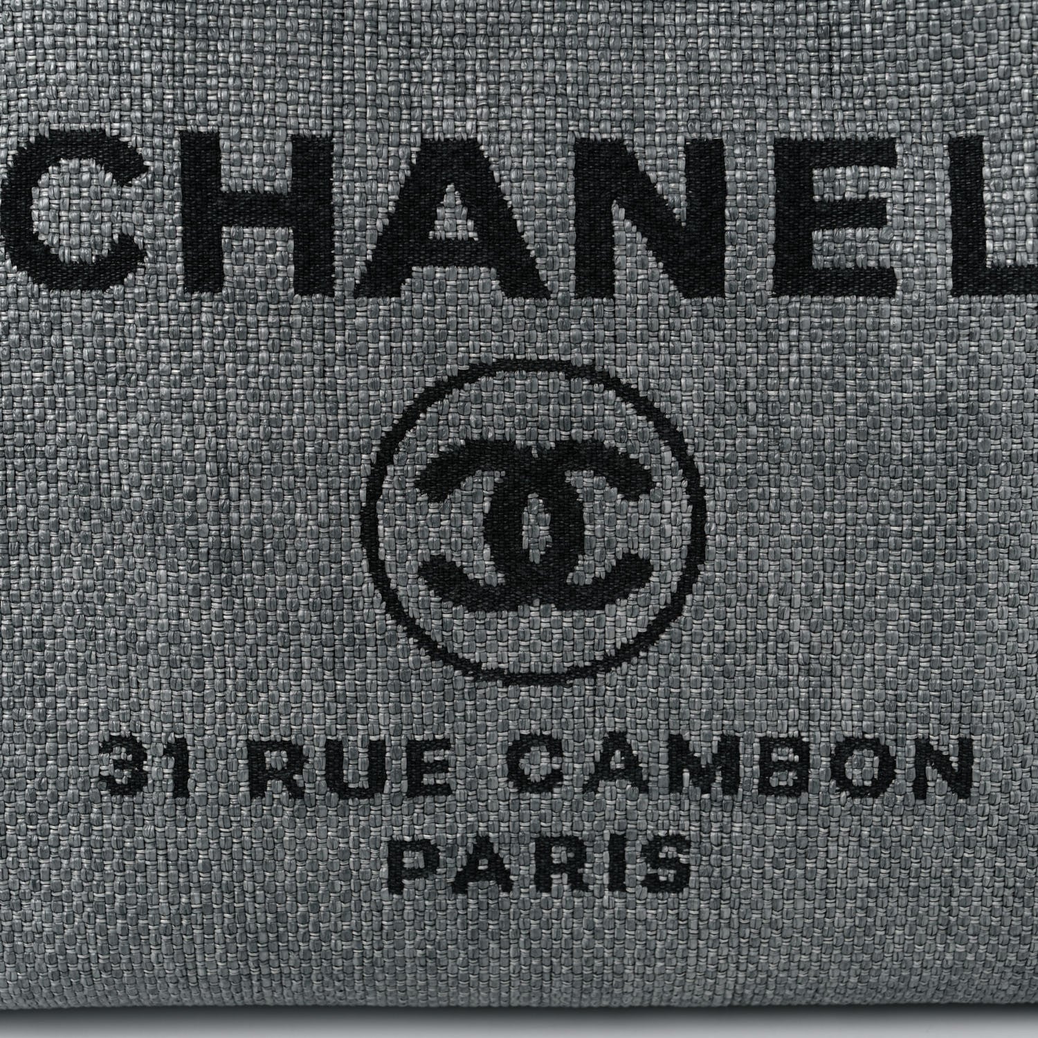 Chanel Woven Straw Raffia Medium Deauville Tote Grey 12 of 12