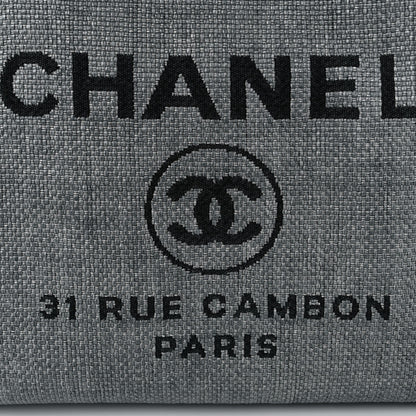 Chanel Woven Straw Raffia Medium Deauville Tote Grey 12 of 12