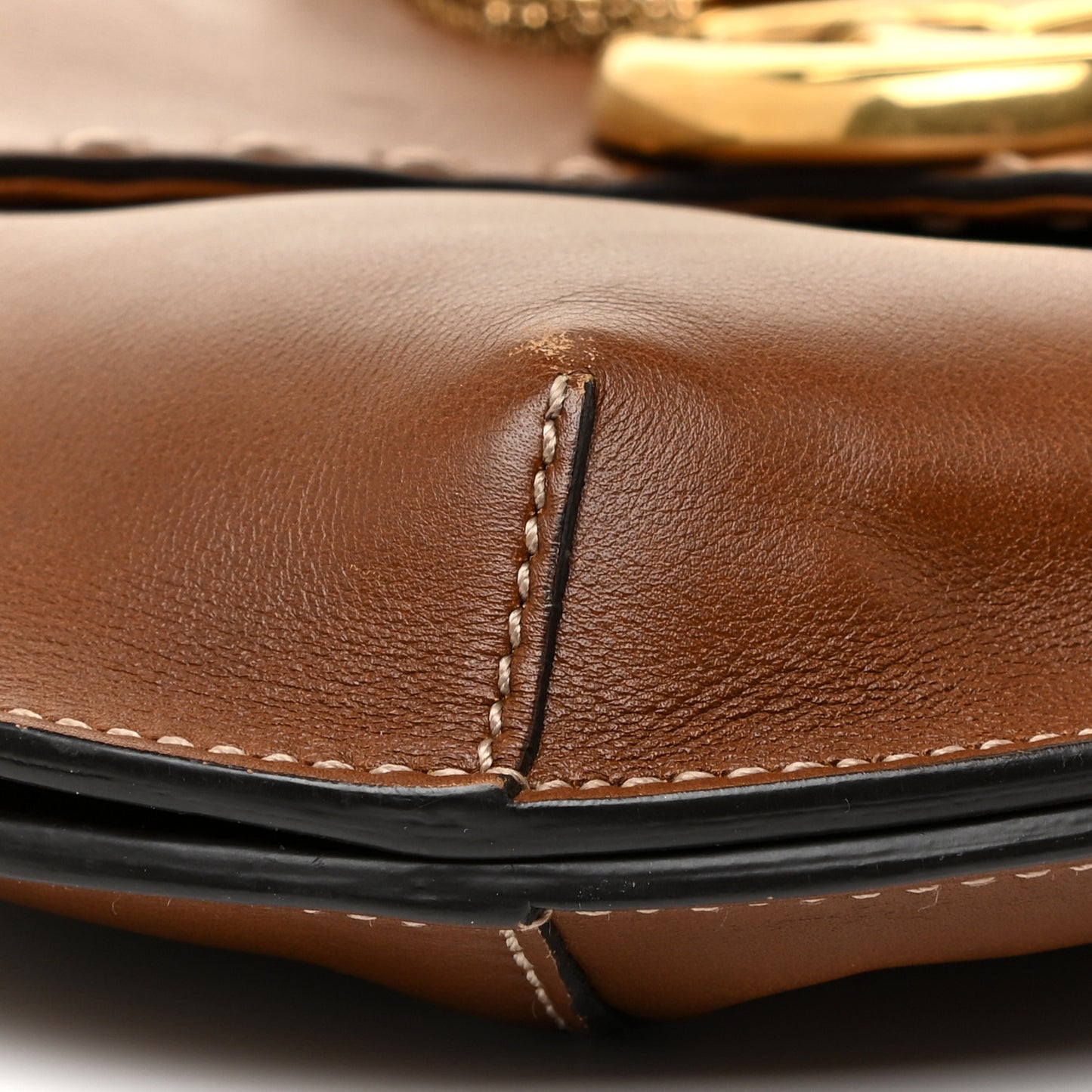 Calfskin Feline GG Marmont Flap Shoulder Bag Cuir