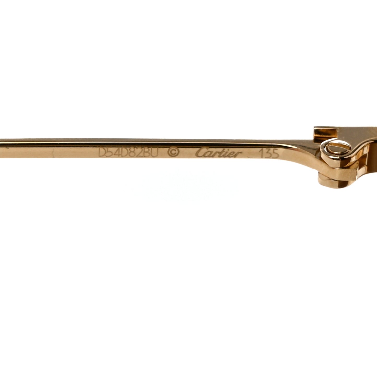 Santos de Cartier CT0166S Sunglasses Gold Brown