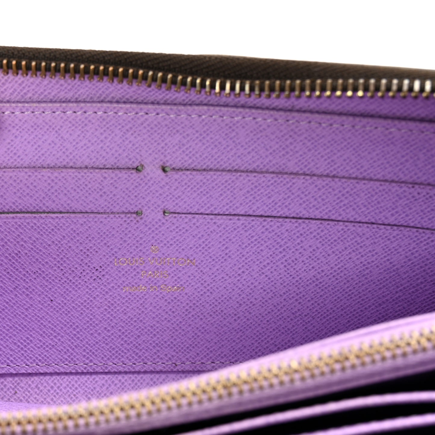Damier Ebene Illustre Zippy Wallet Violet