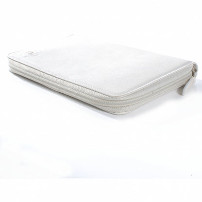 Chanel Leather CC Camellia Zip Organizer Wallet Off White 9 of 11