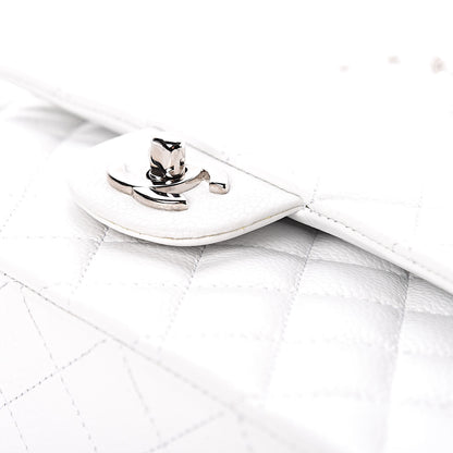 Chanel Caviar Quilted Medium Double Flap White 23 of 23