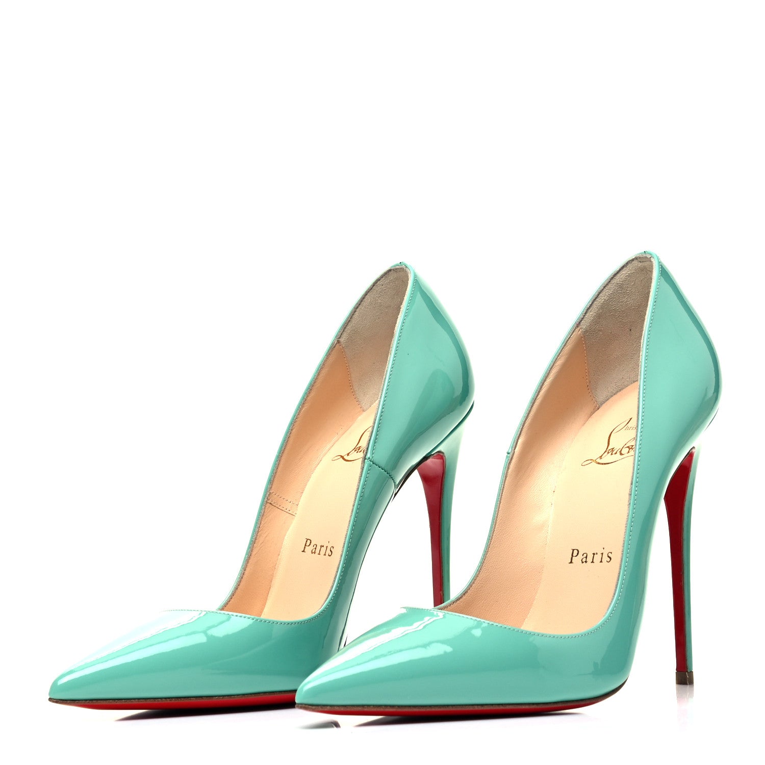 Christian Louboutin Patent So Kate 120 Pumps 36 Aquamarine 3 of 7