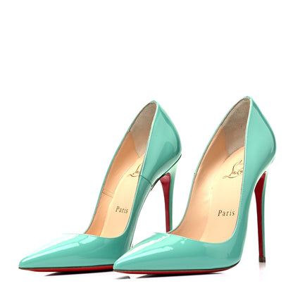 Christian Louboutin Patent So Kate 120 Pumps 36 Aquamarine 3 of 7