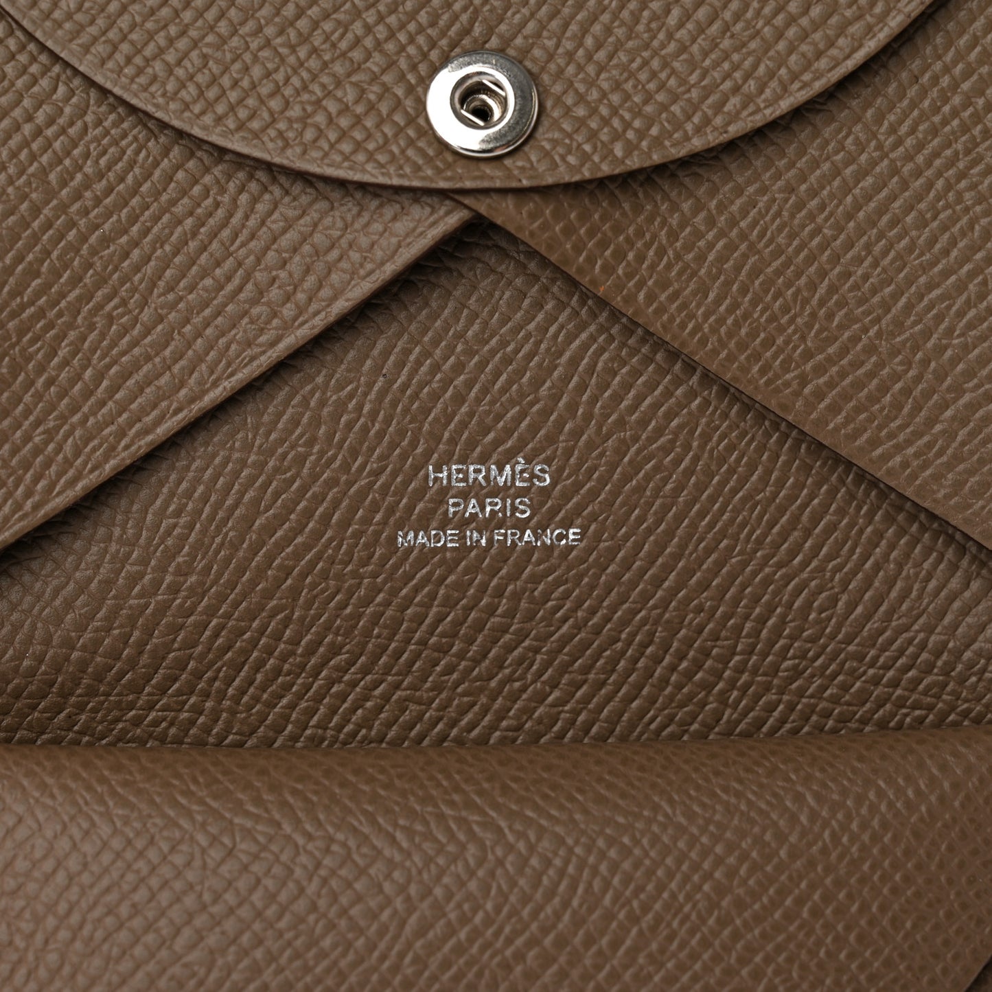 Epsom Calvi Duo Card Case Etoupe