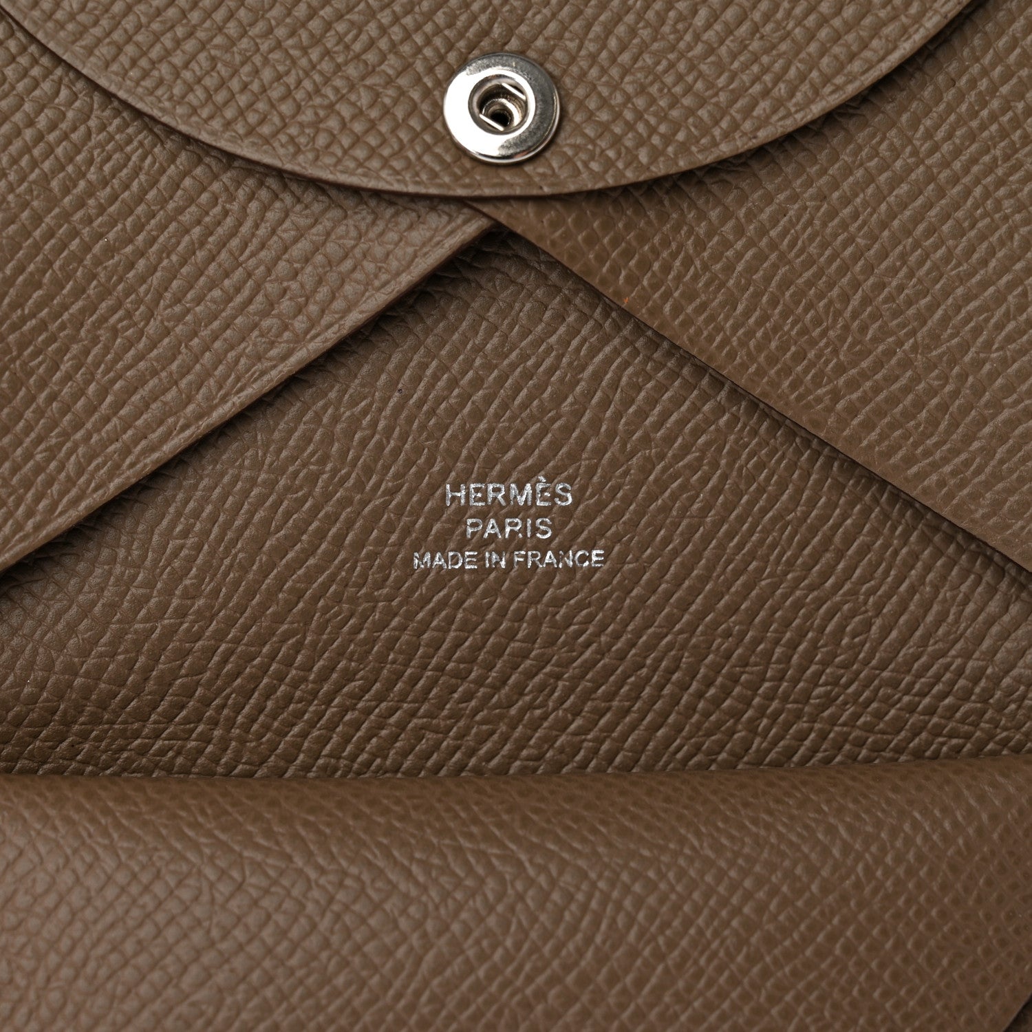 Hermes Epsom Calvi Duo Card Case Etoupe 6 of 8
