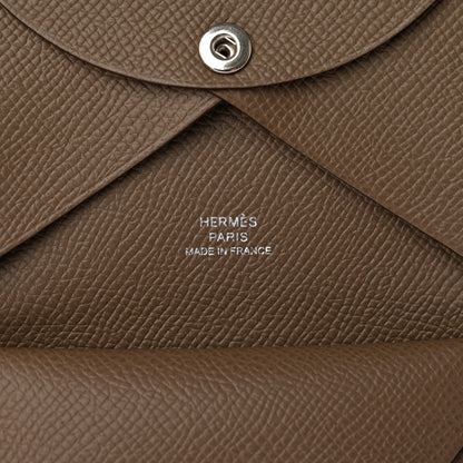 Hermes Epsom Calvi Duo Card Case Etoupe 6 of 8