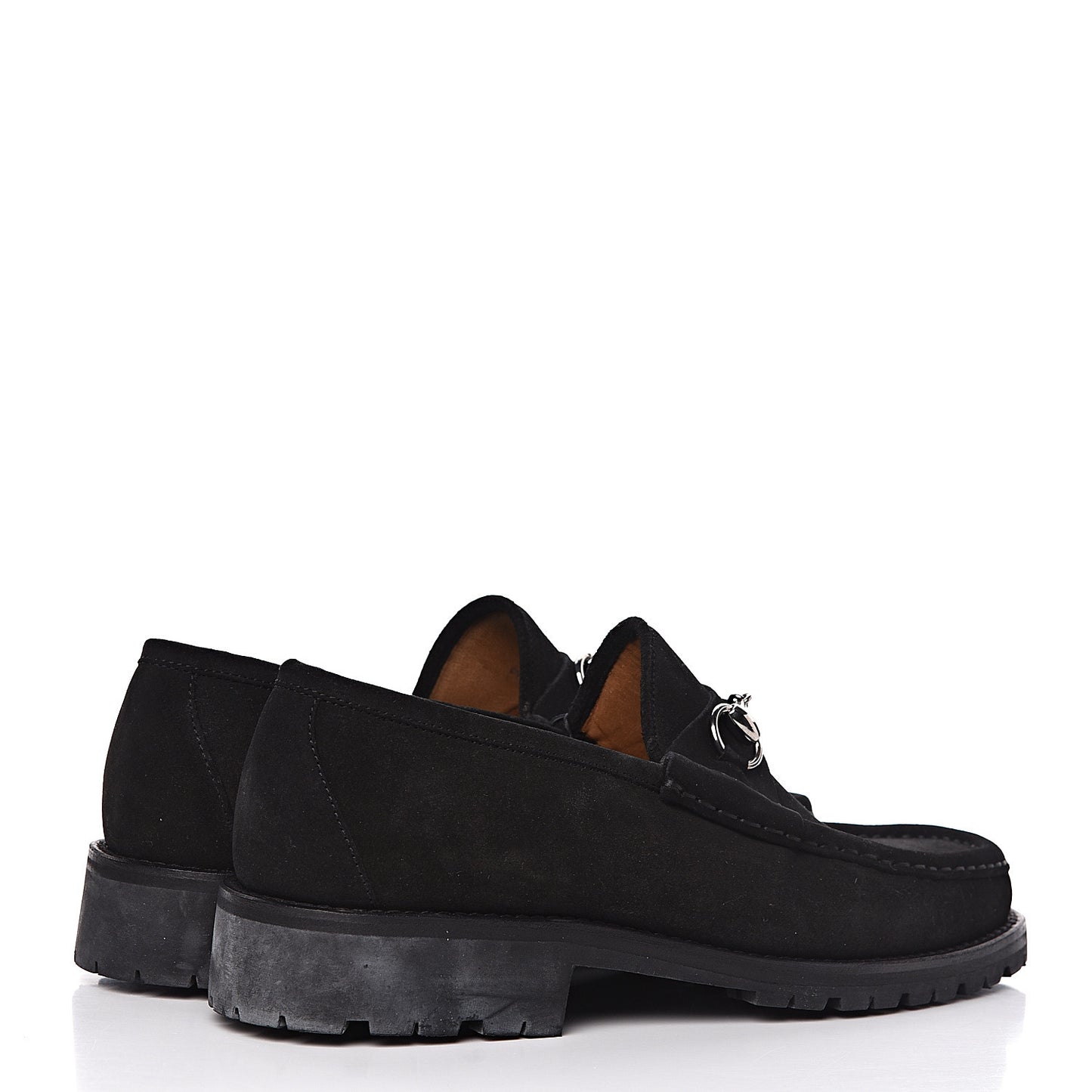 Suede Mens Horsebit Loafers 8.5 Black