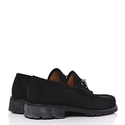 Gucci Suede Mens Horsebit Loafers 8.5 Black 4 of 13