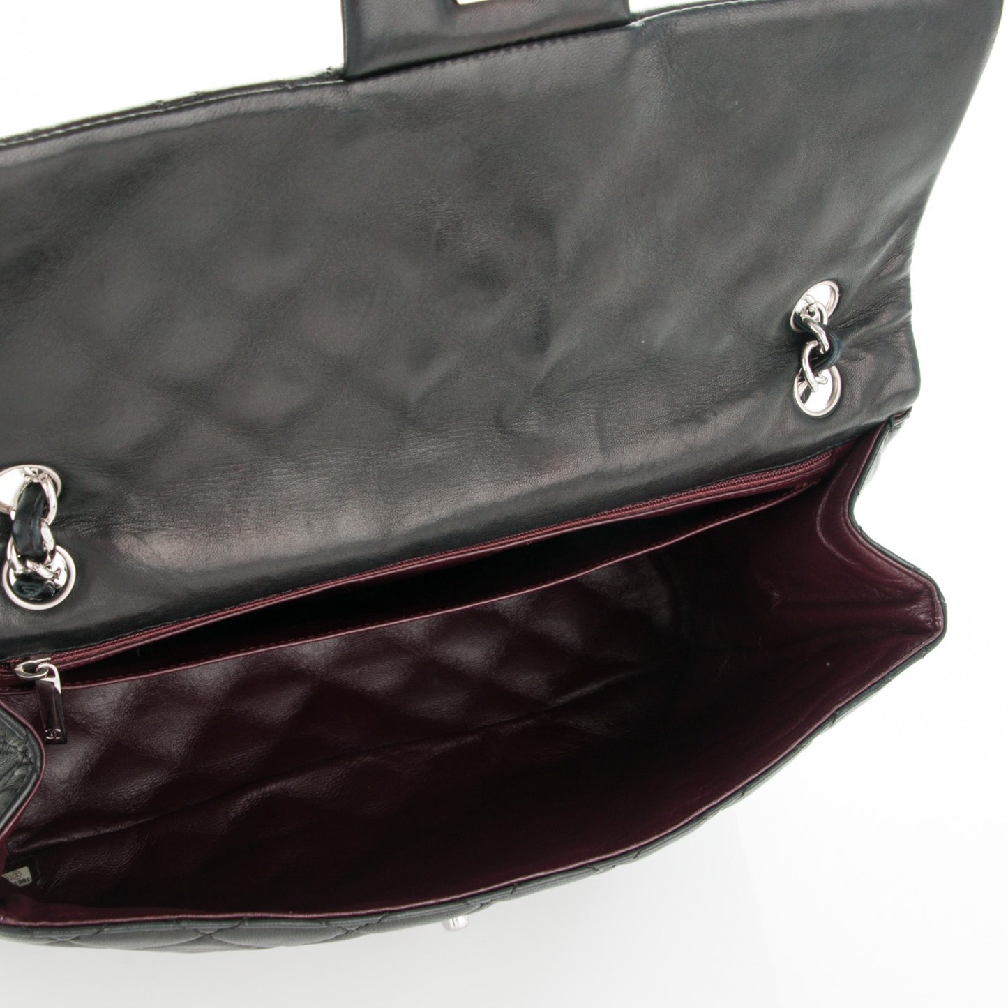 Lambskin Quilted Maxi Single Flap Black
