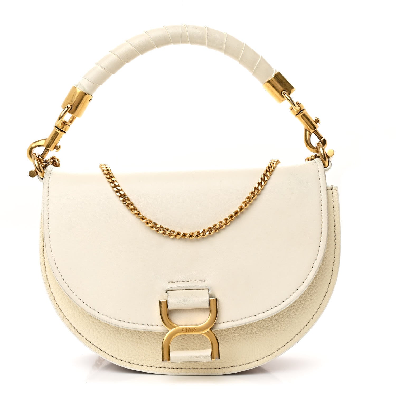 Chloe Calfskin Marcie Chain Flap Bag Misty Ivory 1 of 11