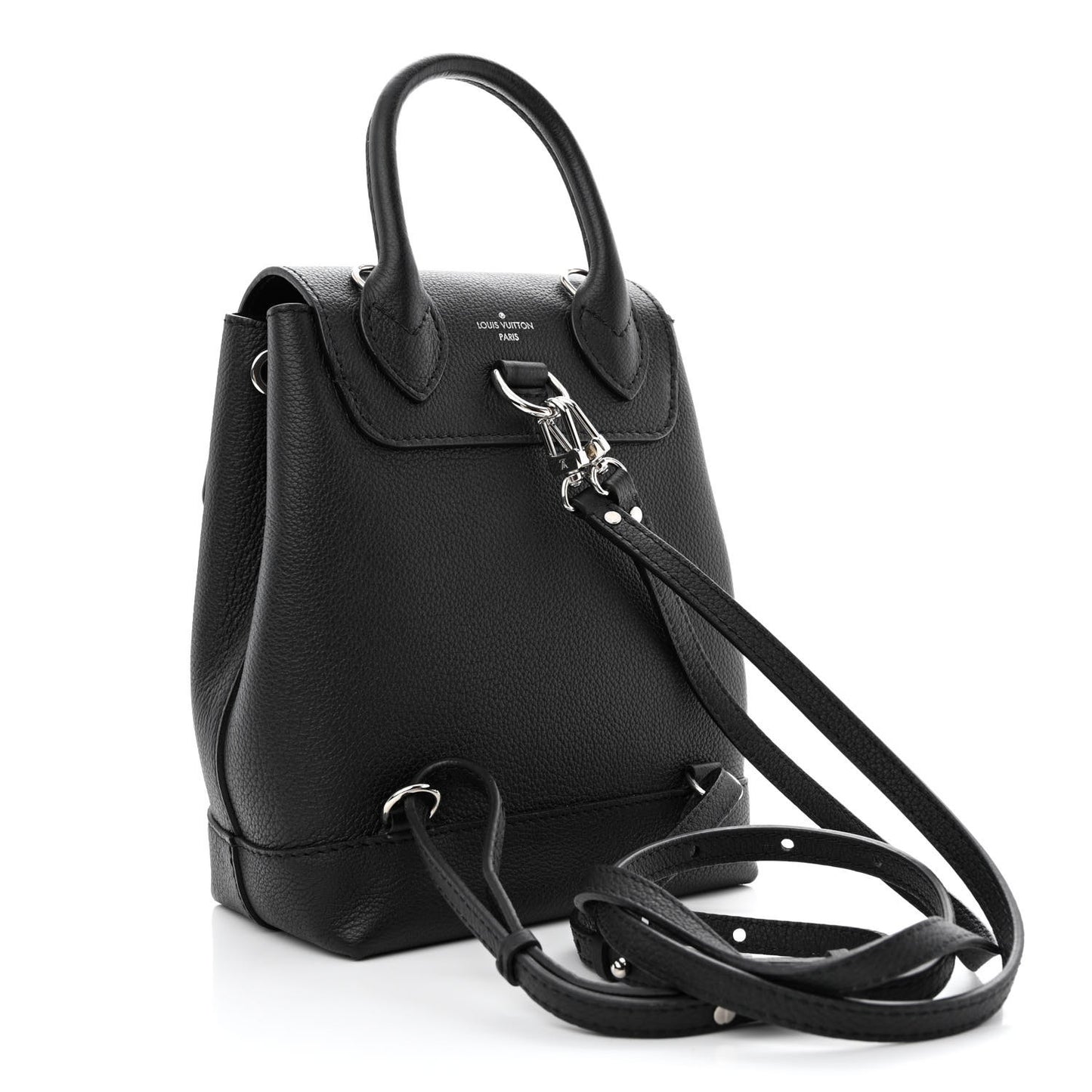Calfskin Lockme Mini Backpack Black