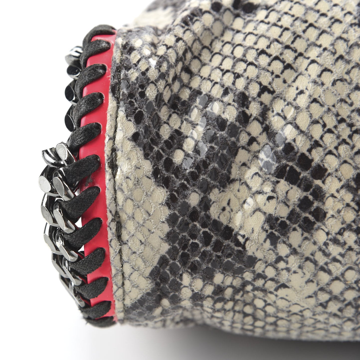 Eco Python Small Falabella Tote Chalk Pink