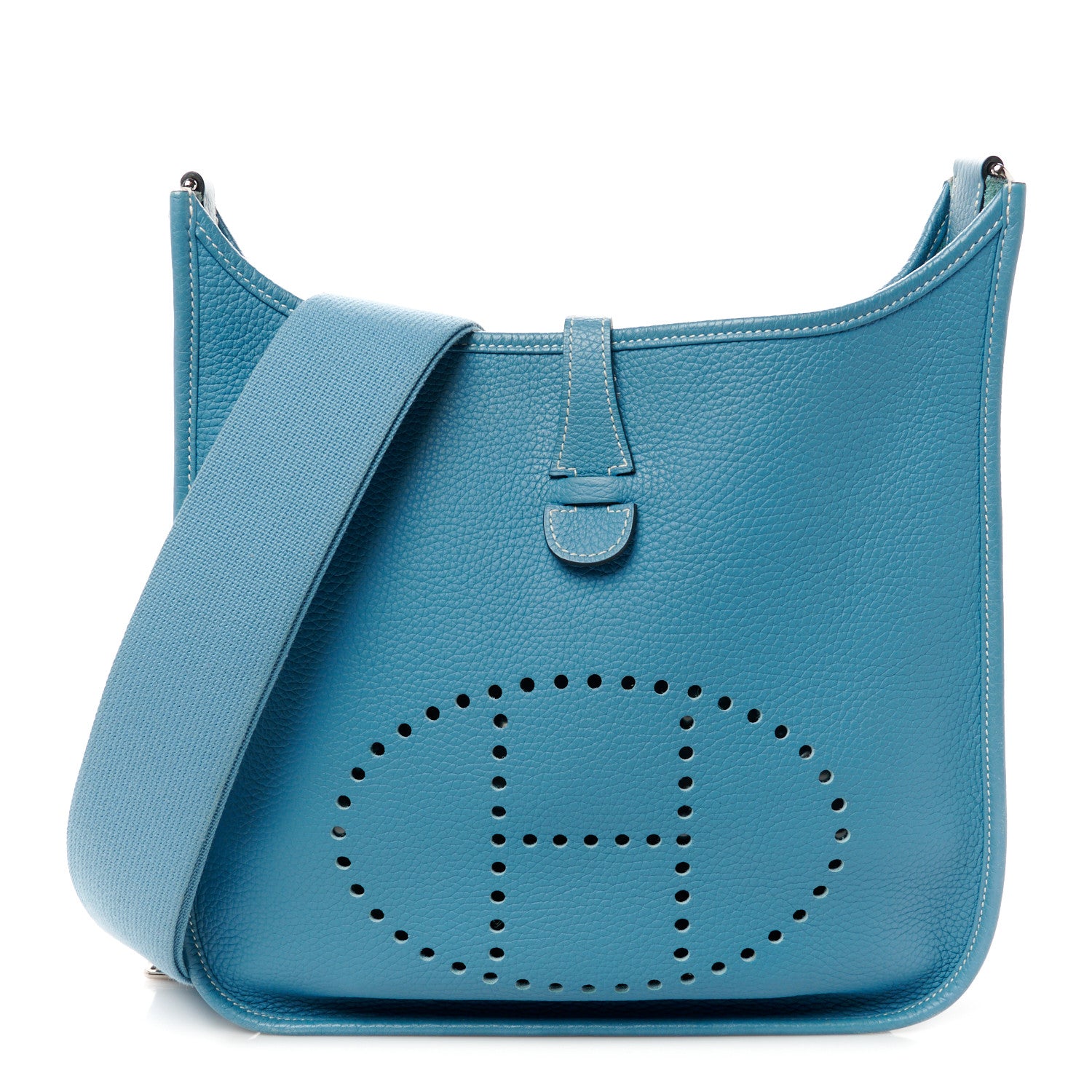 Hermes Taurillon Clemence Evelyne III PM Blue Jean 1 of 14