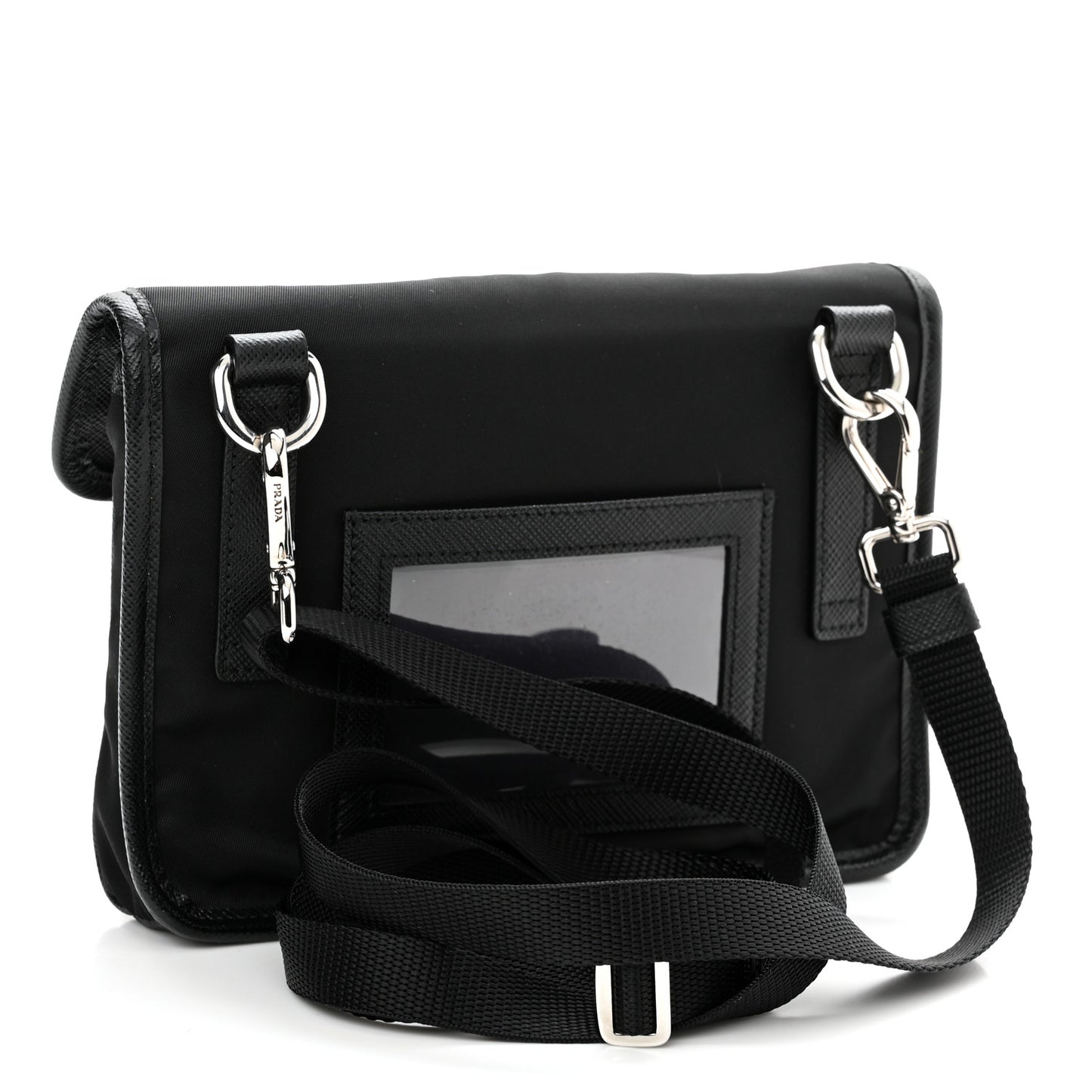 Re-Nylon Saffiano Smartphone Case Crossbody Black