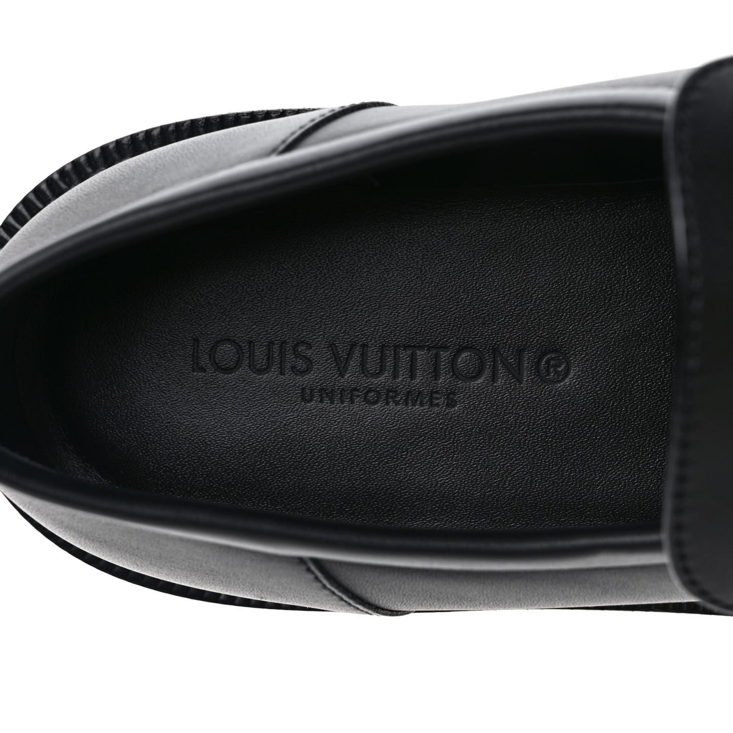 Calfskin Oversized Chain Academy Loafers 39.5 Black