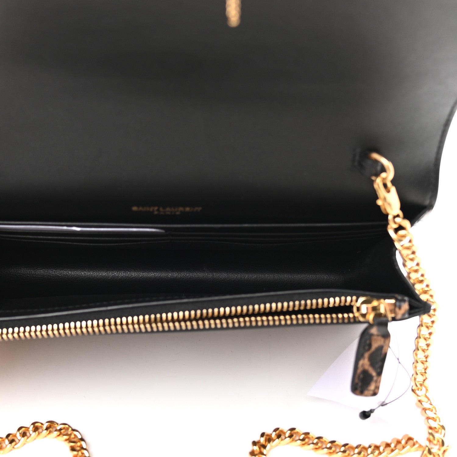 Saint Laurent Calfskin Heart Leopard Print Classic Monogram Kate Tassel Satchel Toffee 5 of 8