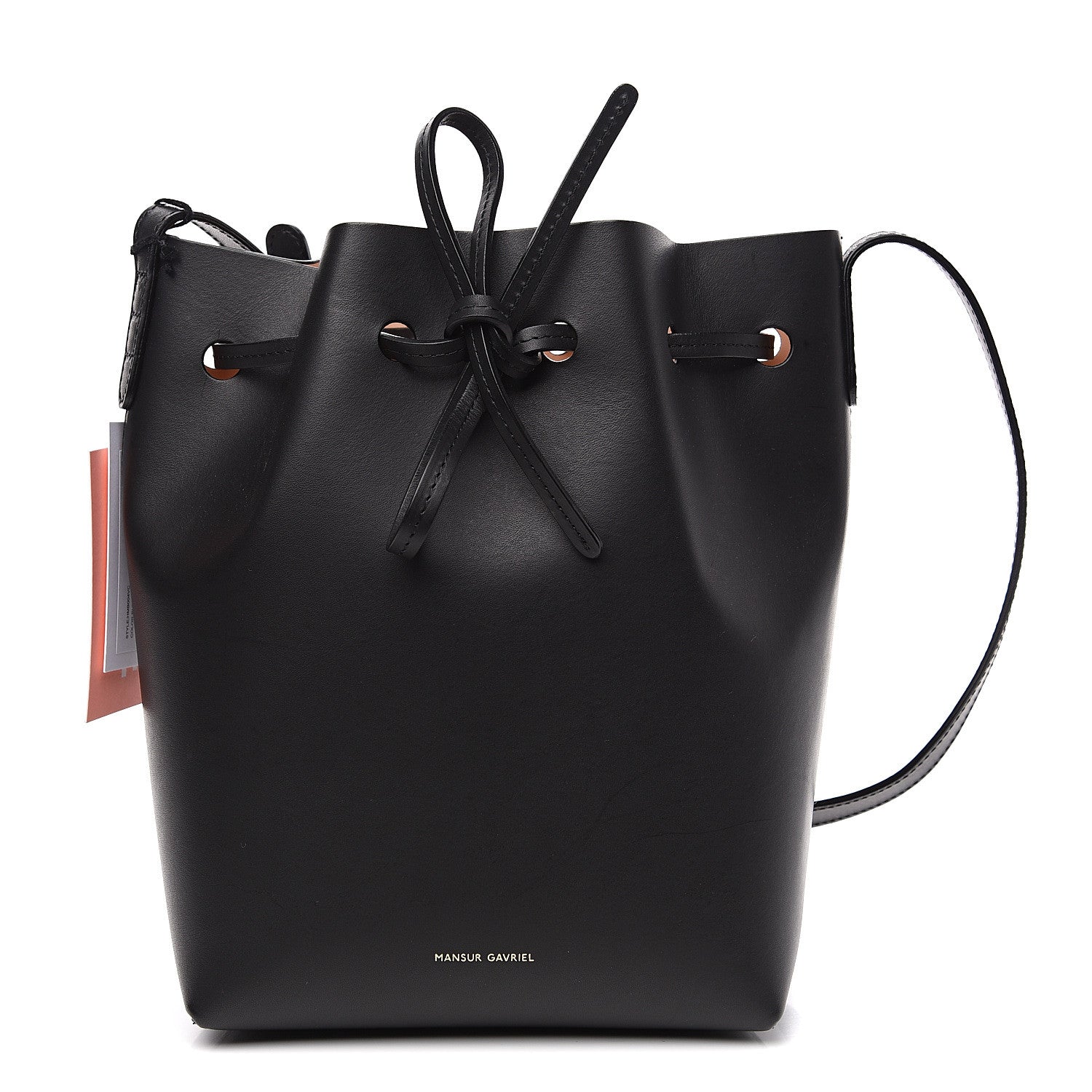 Mansur Gavriel Vegetable Tanned Calfskin Mini Bucket Bag Black Ballerina 1 of 7