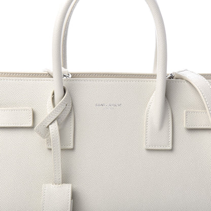 Saint Laurent Grained Calfskin Baby Sac De Jour White 8 of 8