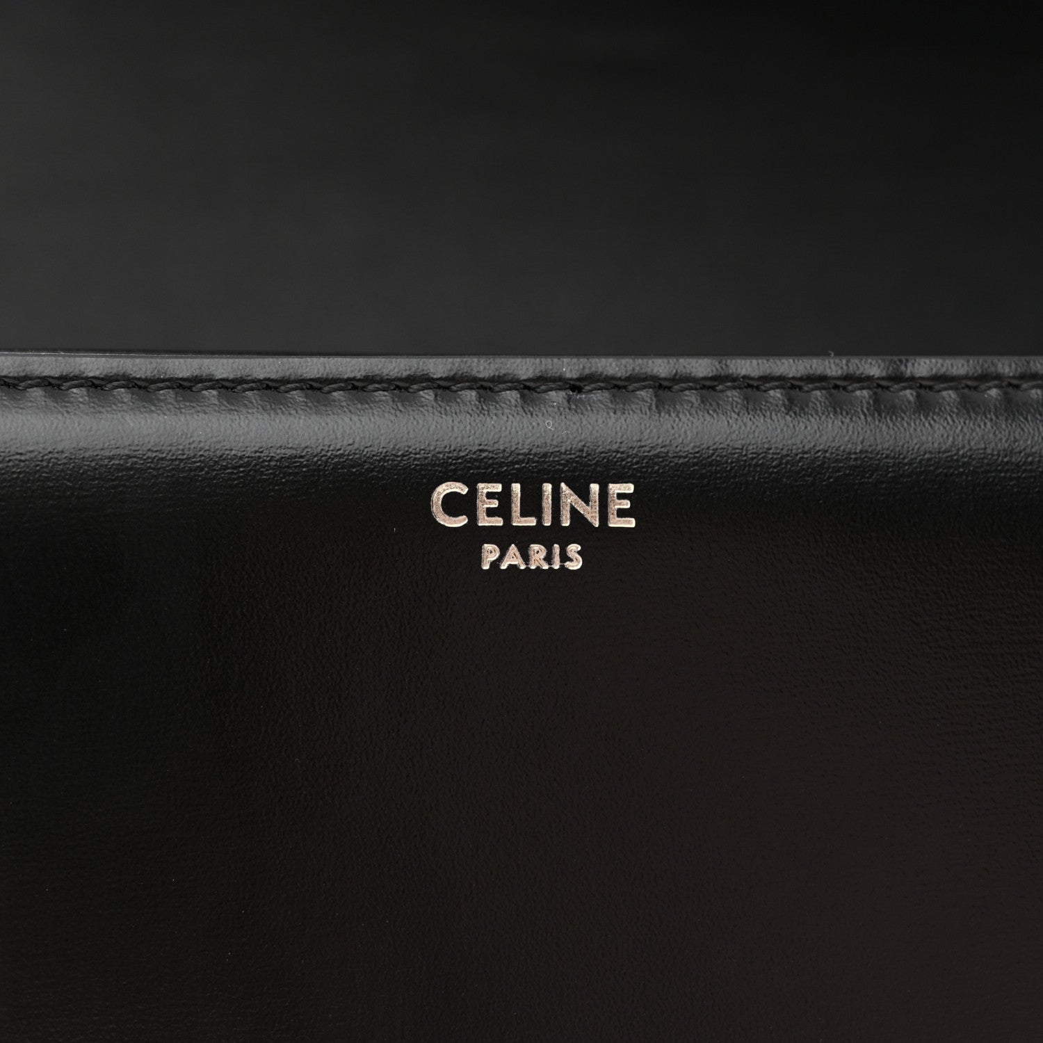 Celine Shiny Calfskin Medium Triomphe Black 7 of 14