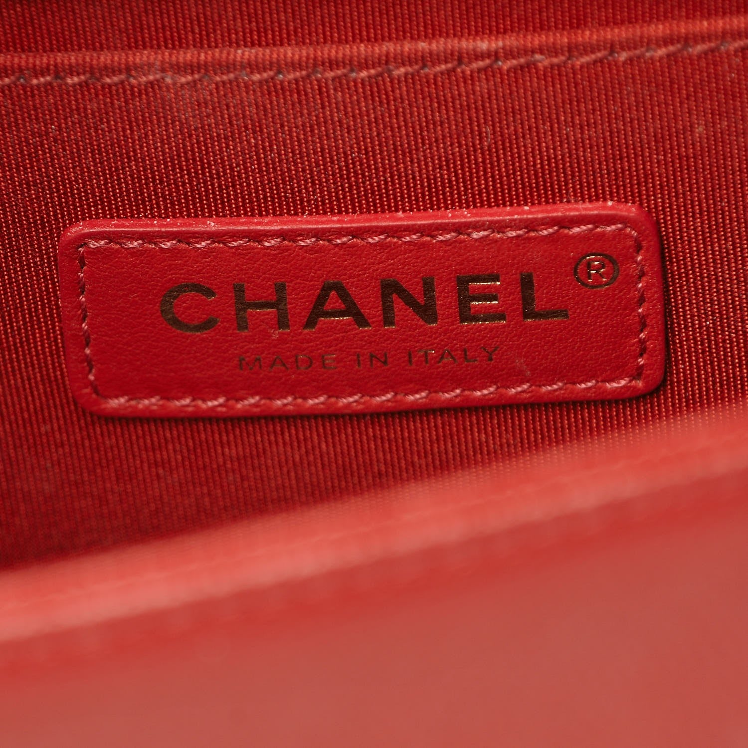 Chanel Caviar Chevron Quilted Medium Boy Flap Red 6 of 8
