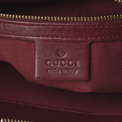 Gucci Calfskin Horsebit Bamboo Ring Hobo Red 5 of 13